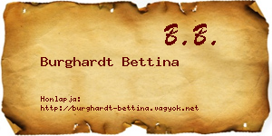 Burghardt Bettina névjegykártya